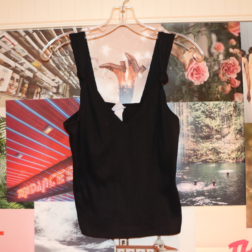 Black tank top